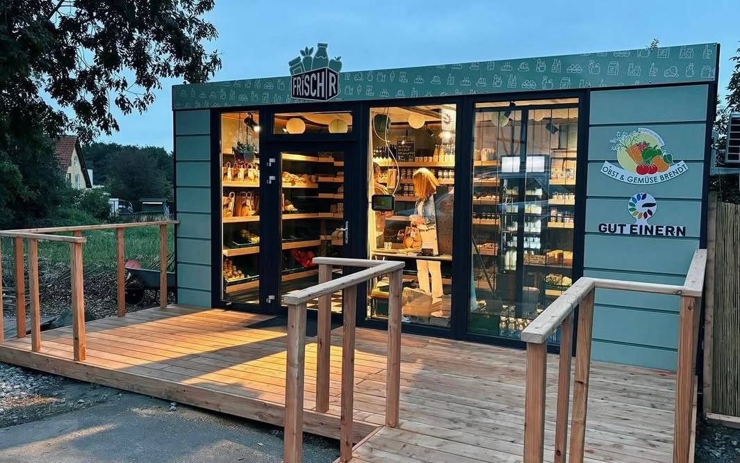 Ein Lebensmittelcontainer, mit regionalen Lebensmitteln