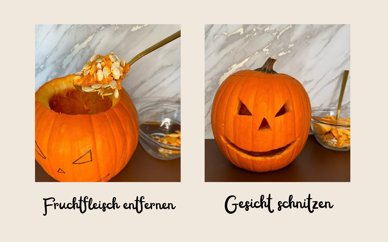 Kürbis-Schnitzen Bilder-Anleitung