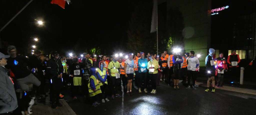 Fackellauf an der Nordbahntrasse