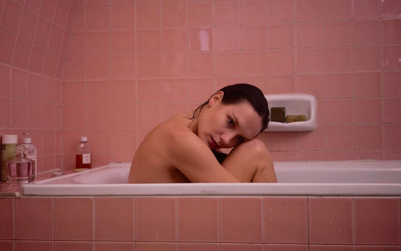 Mélanie in der Badewanne. 