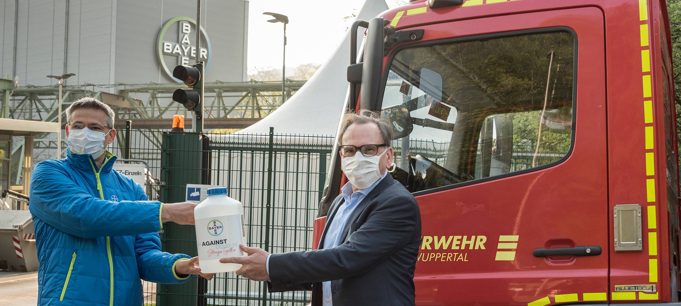Bayer spendet Desinfektionsmittel