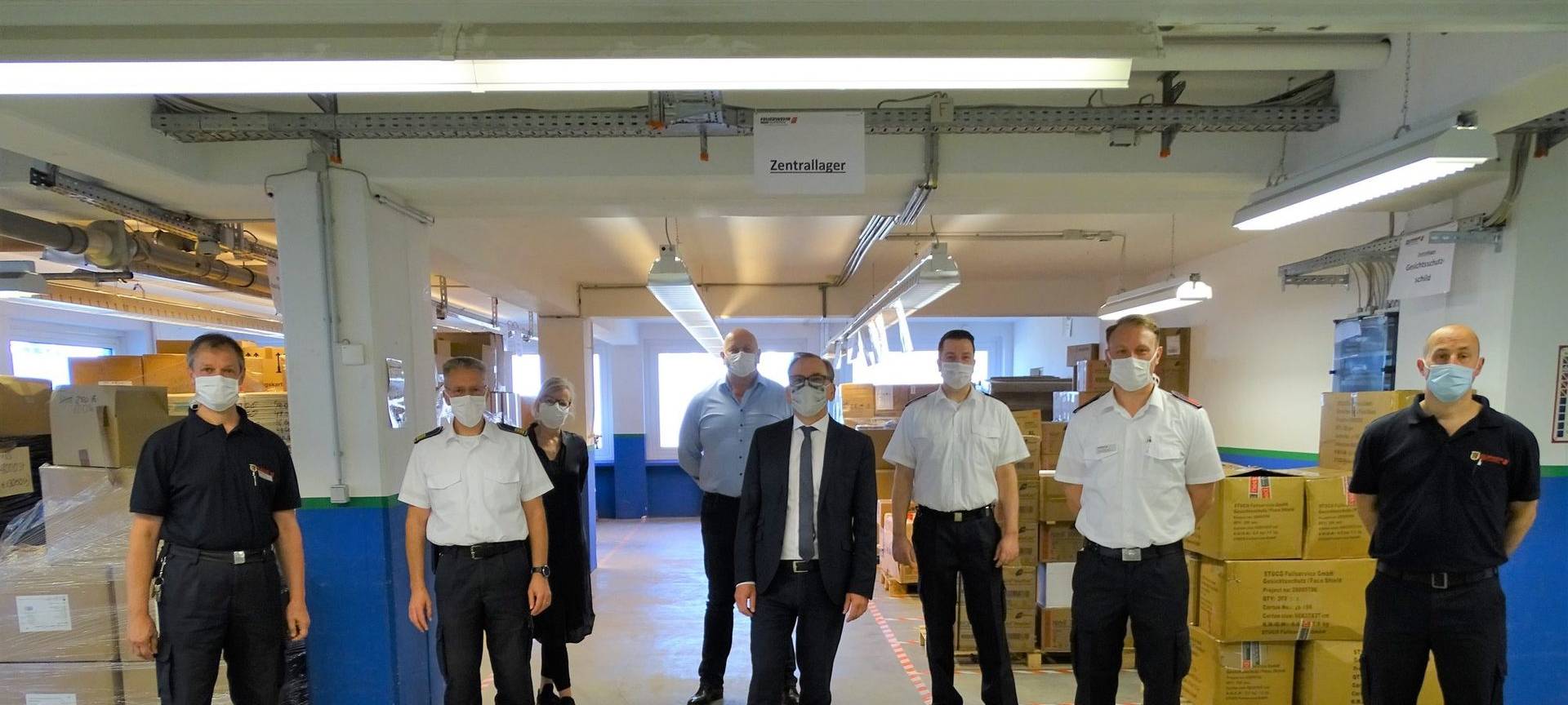 Feuerwehr lagert Schutzmasken als Reserve