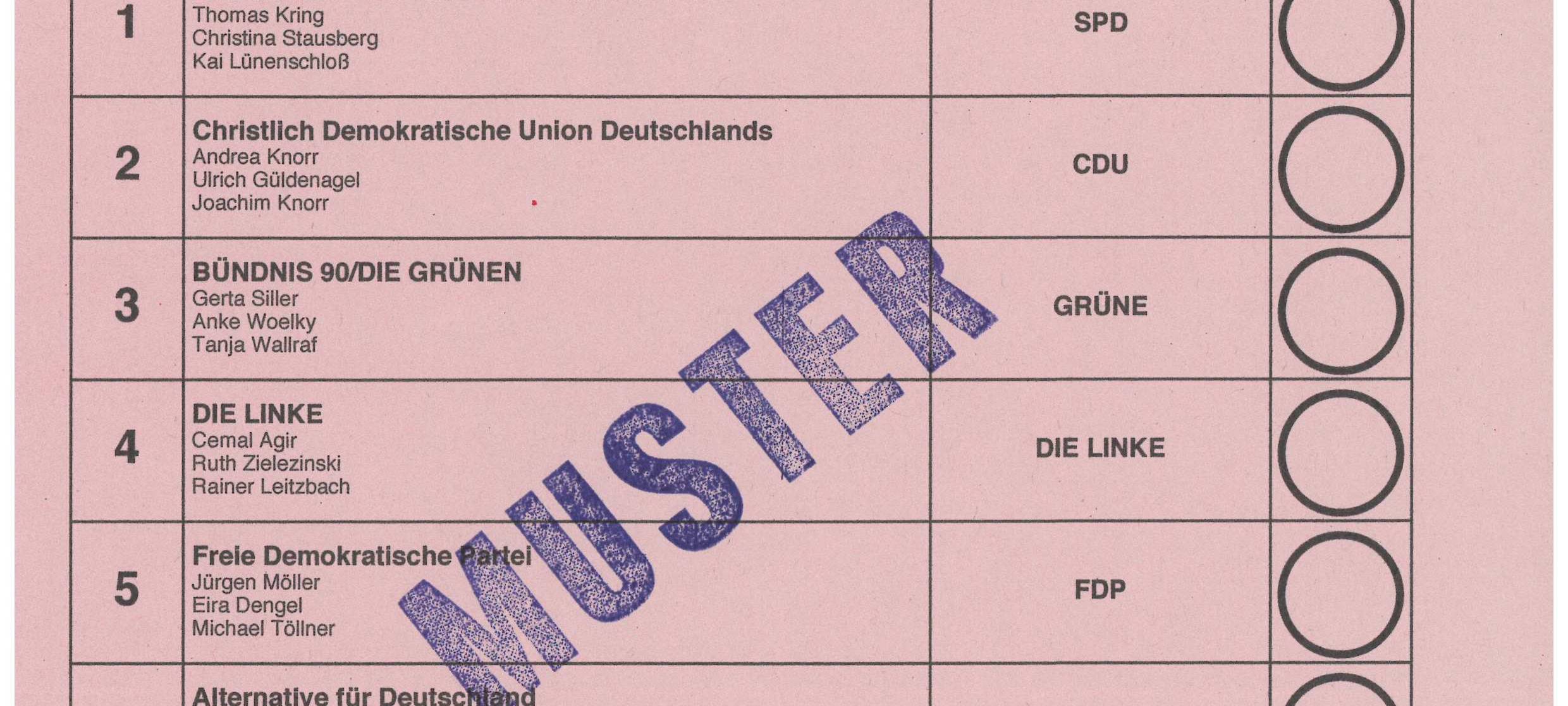 Stimmzettel BV