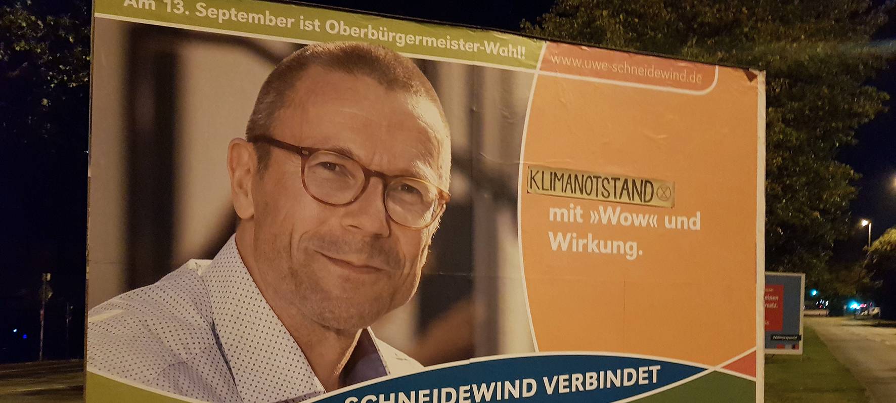 Klimaaktivisten verändern Wahlplakate