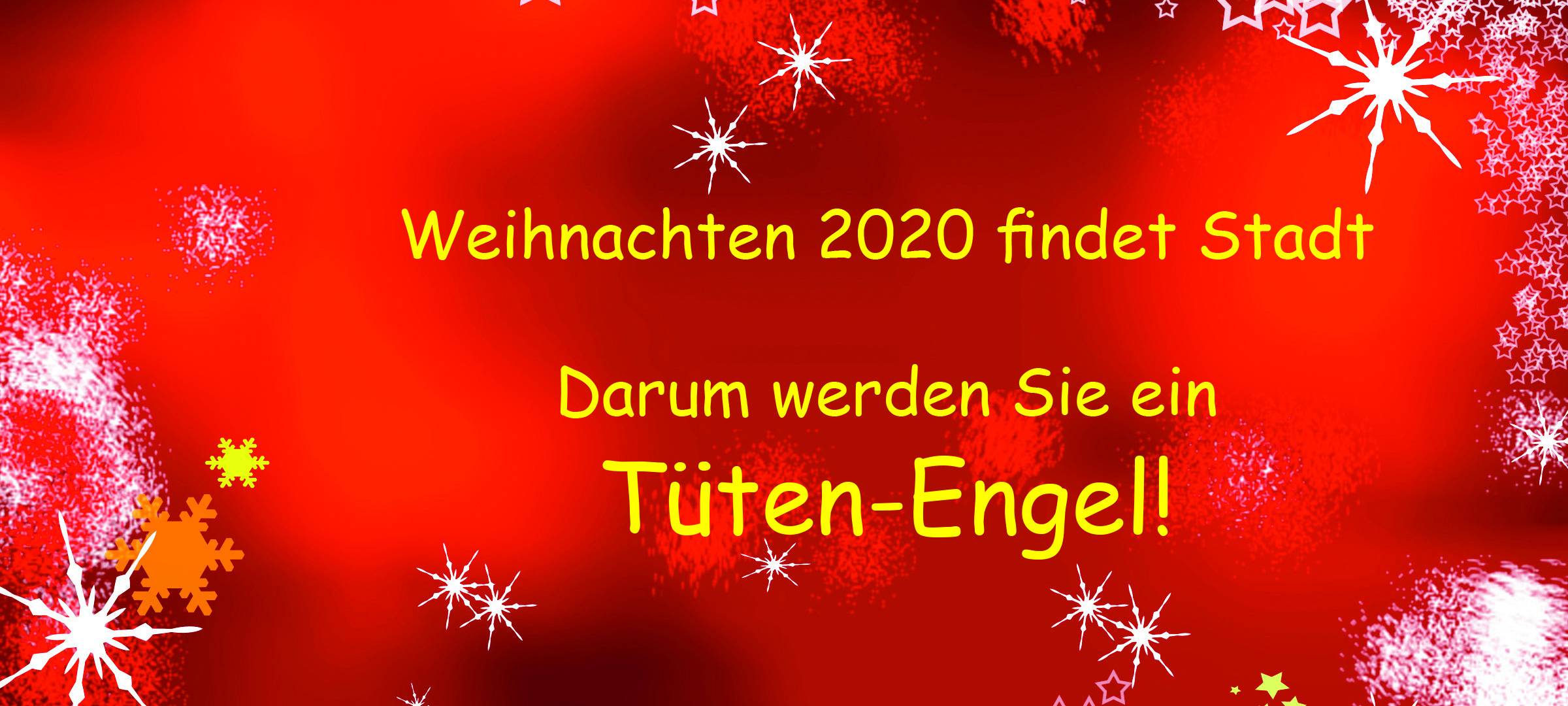 Tüten-Engel geben Tüten ab