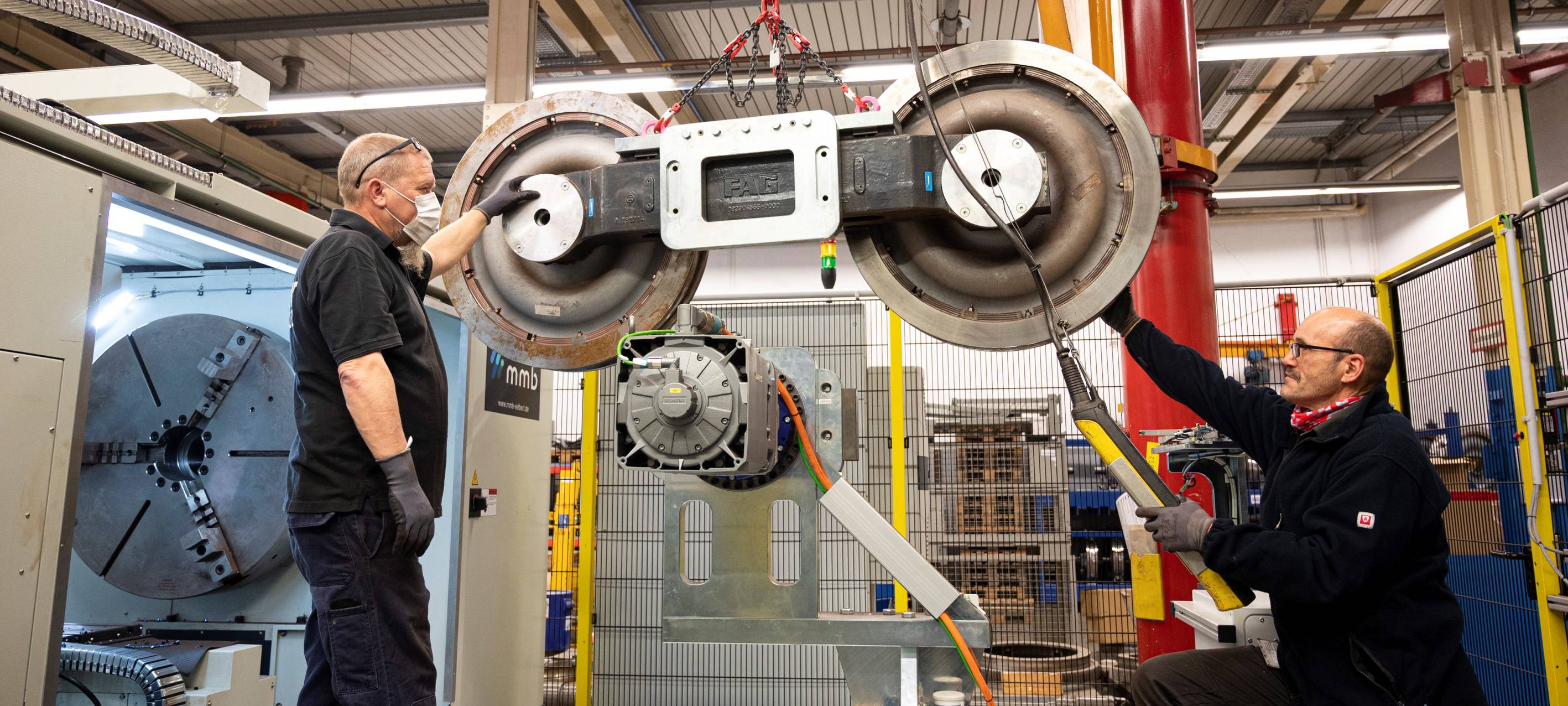 Neue Maschine für Schwebebahnräder