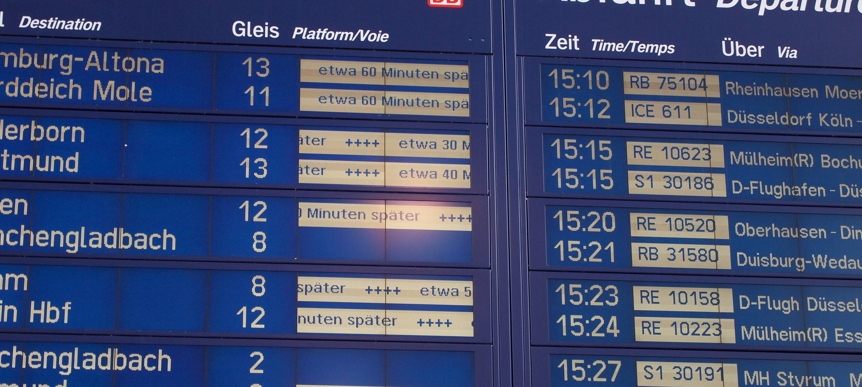 Kurzfristige Bauarbeiten bei der Bahn