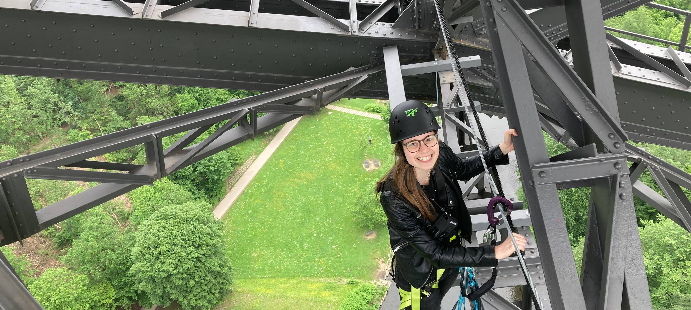 Der Brückensteig: 107 Meter über der Wupper
