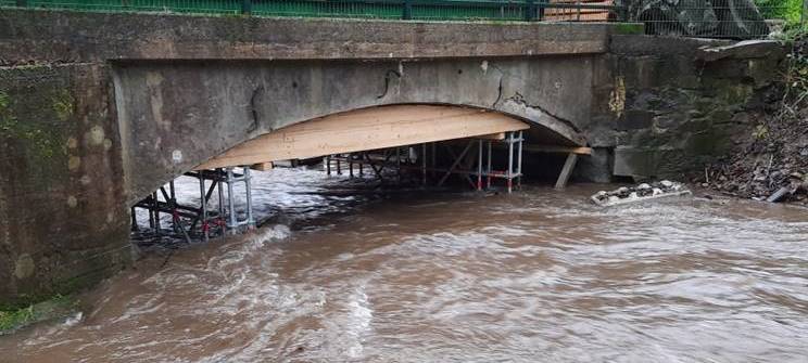 Brücke Prangerkotten: Arbeiten unterbrochen