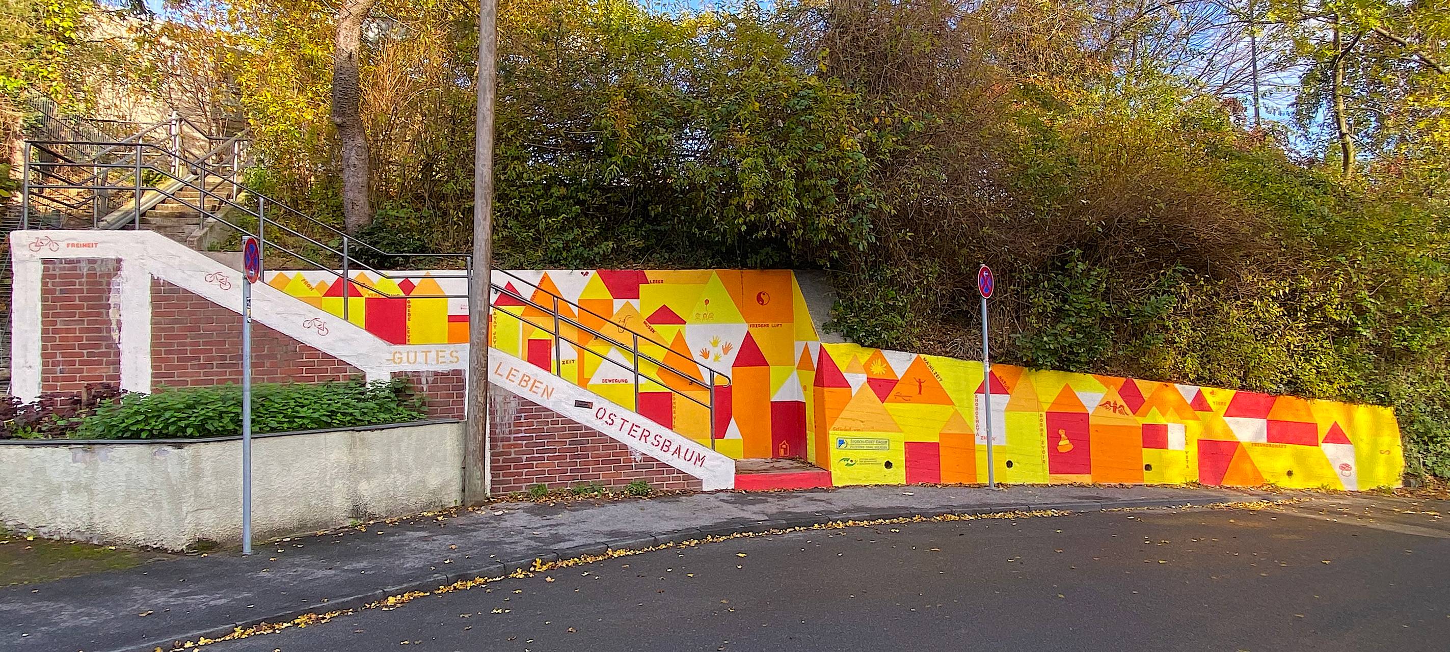 "Wand des guten Lebens" am Ostersbaum