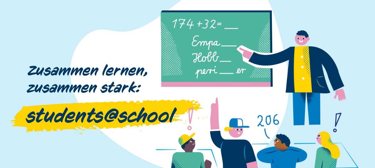 Studierende helfen Kindern beim Lernen