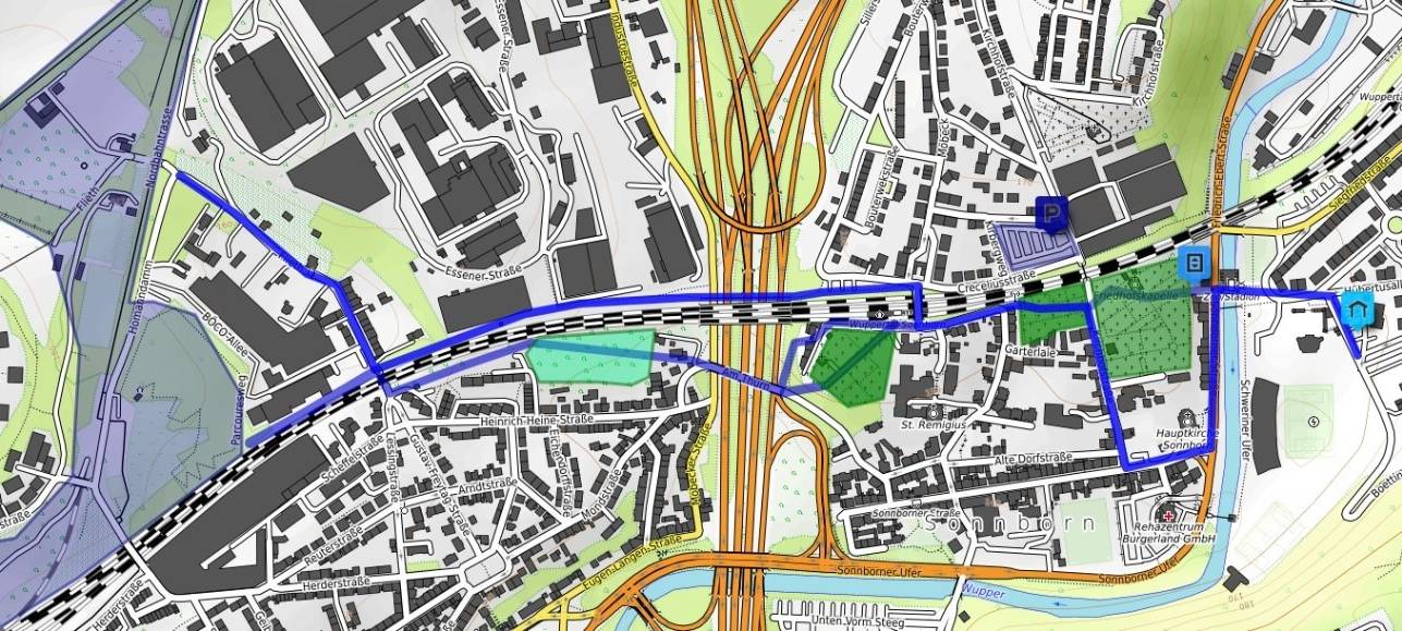 Idee: Fuß- und Radweg zwischen Buga-Arealen