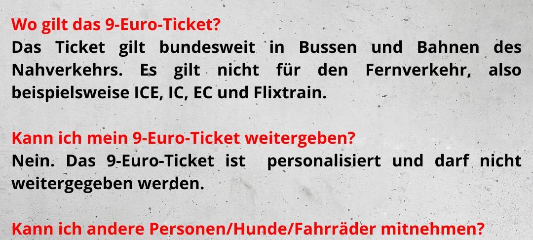 9 Euro Tickets
