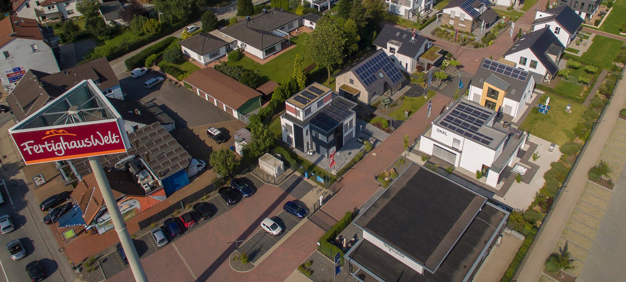 Neues Fertighaus wird aufgebaut