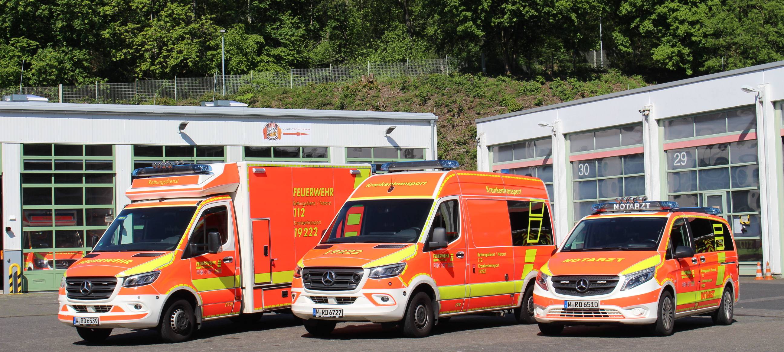 Werbung für Feuerwehr und Rettungsdienst