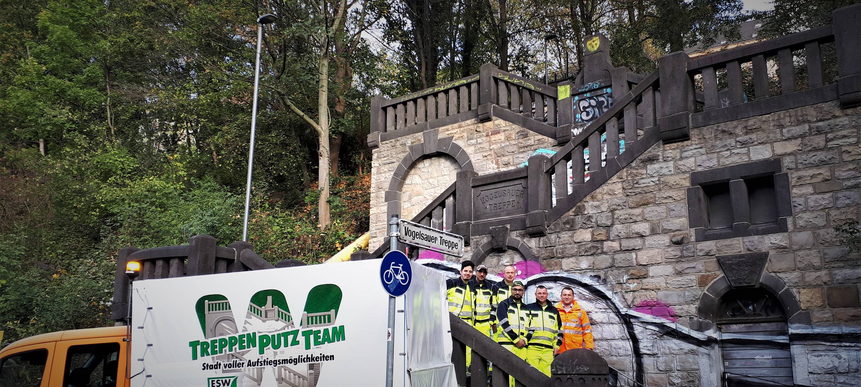 Putzteam für Wuppertals Treppen