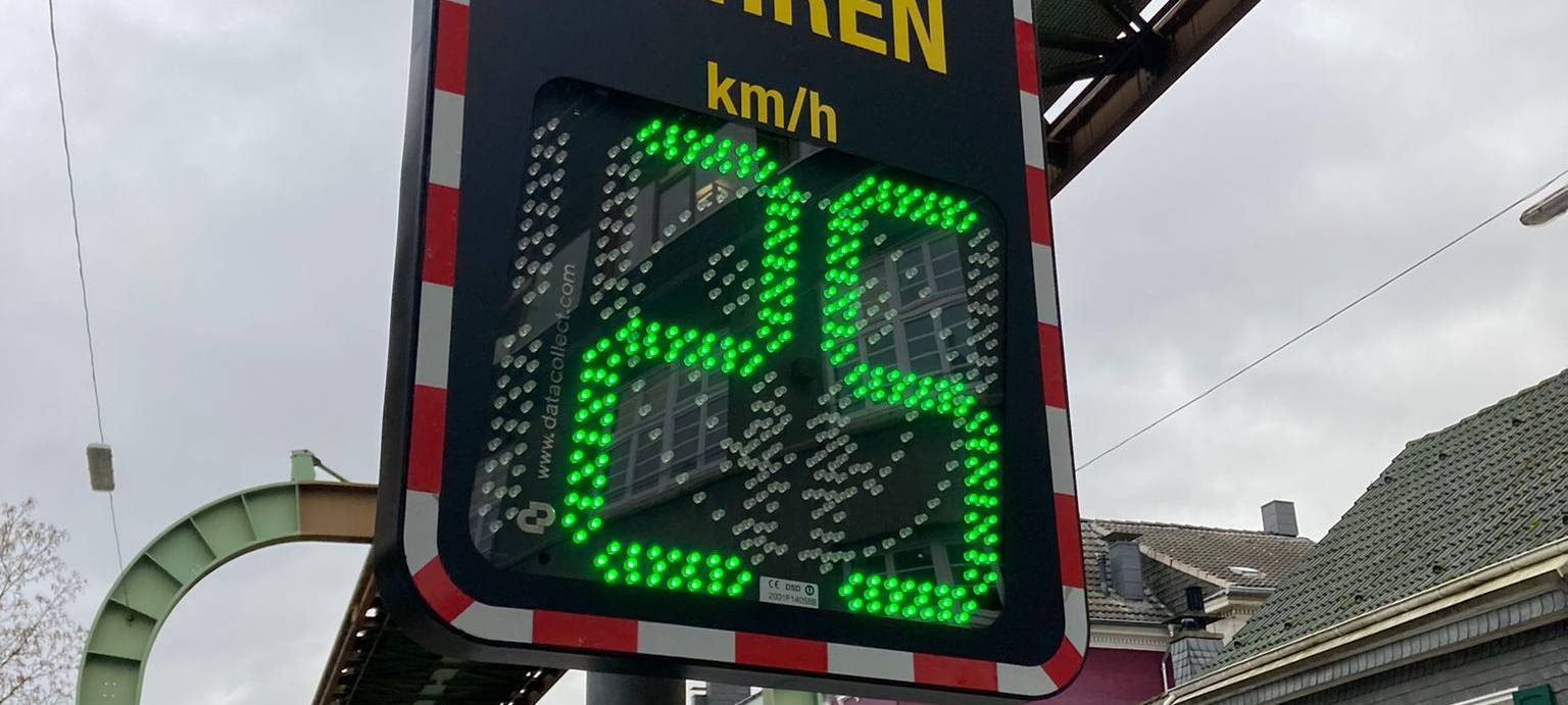 Geschwindigkeitsdisplay: Zwei Drittel zu schnell