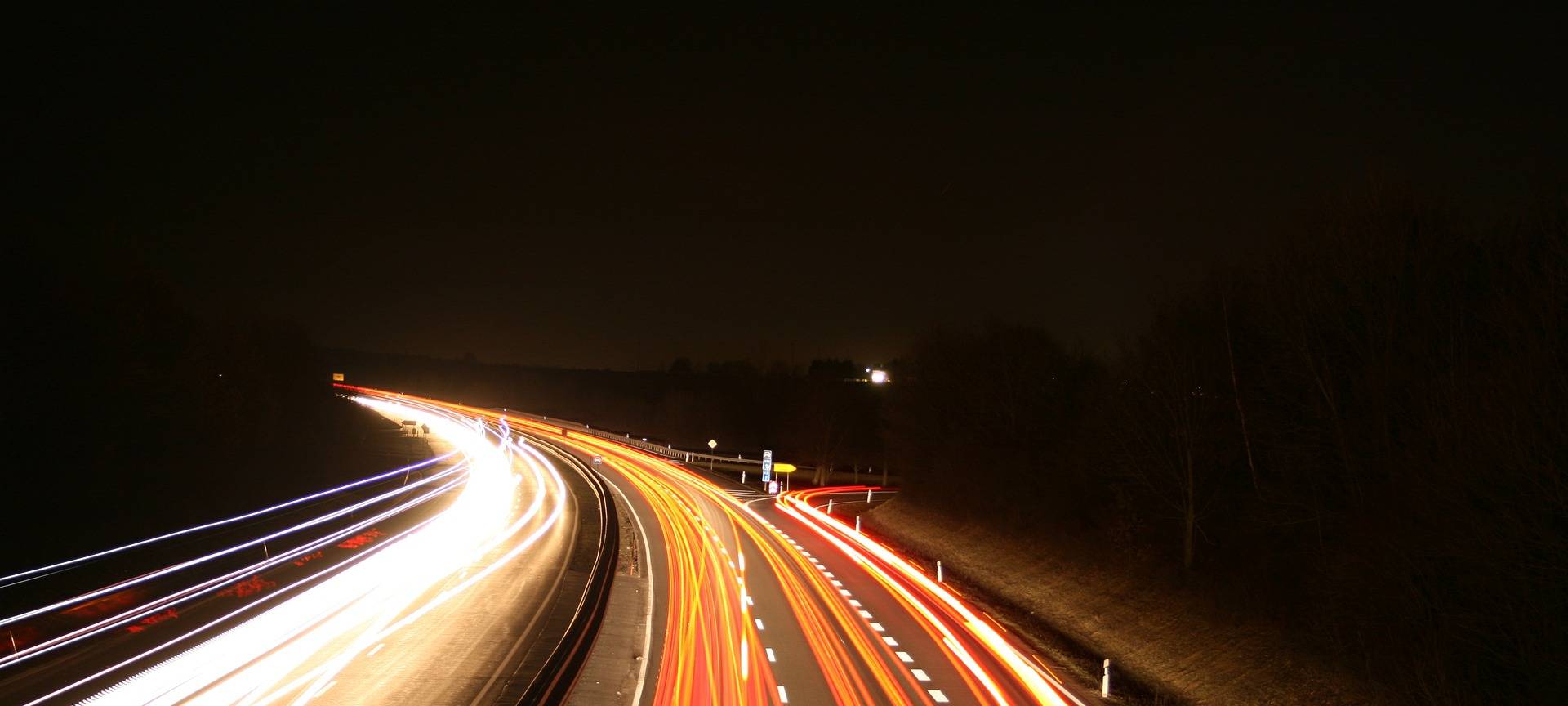 Nachtbaustelle auf der A46
