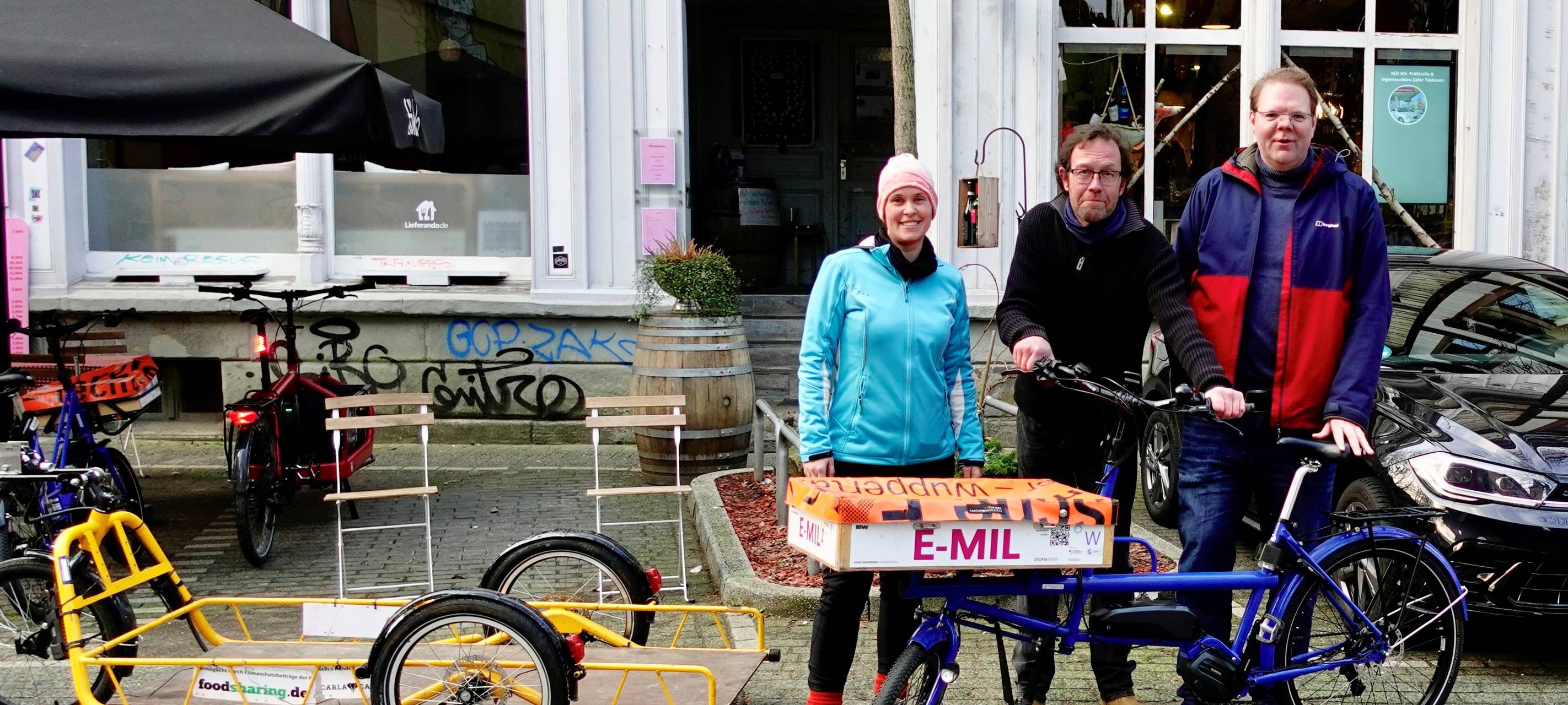 Kirsten Haberer, Thomas Kring, Christoph Grothe; Foto: Fahrradstadt Wuppertal