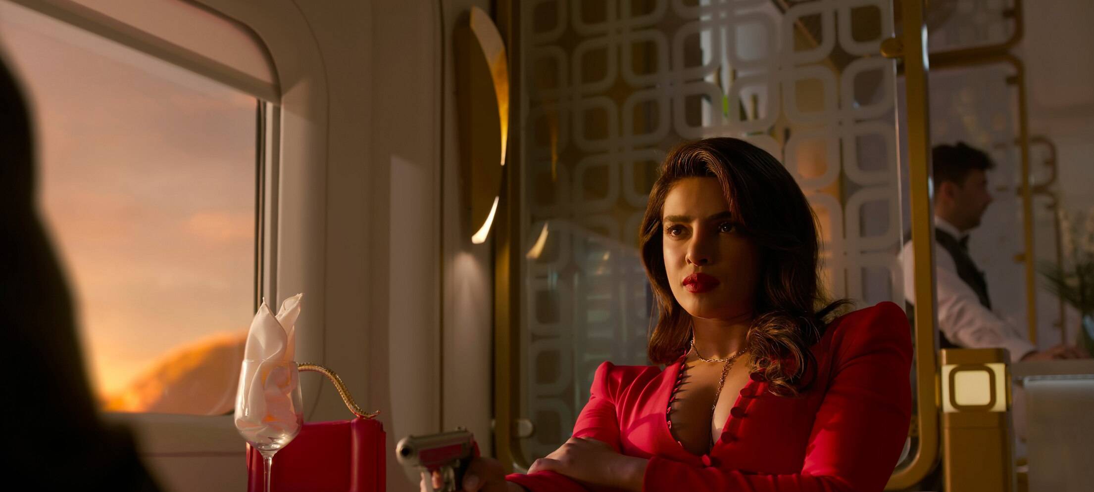 Nadia im Zug unter Stress.