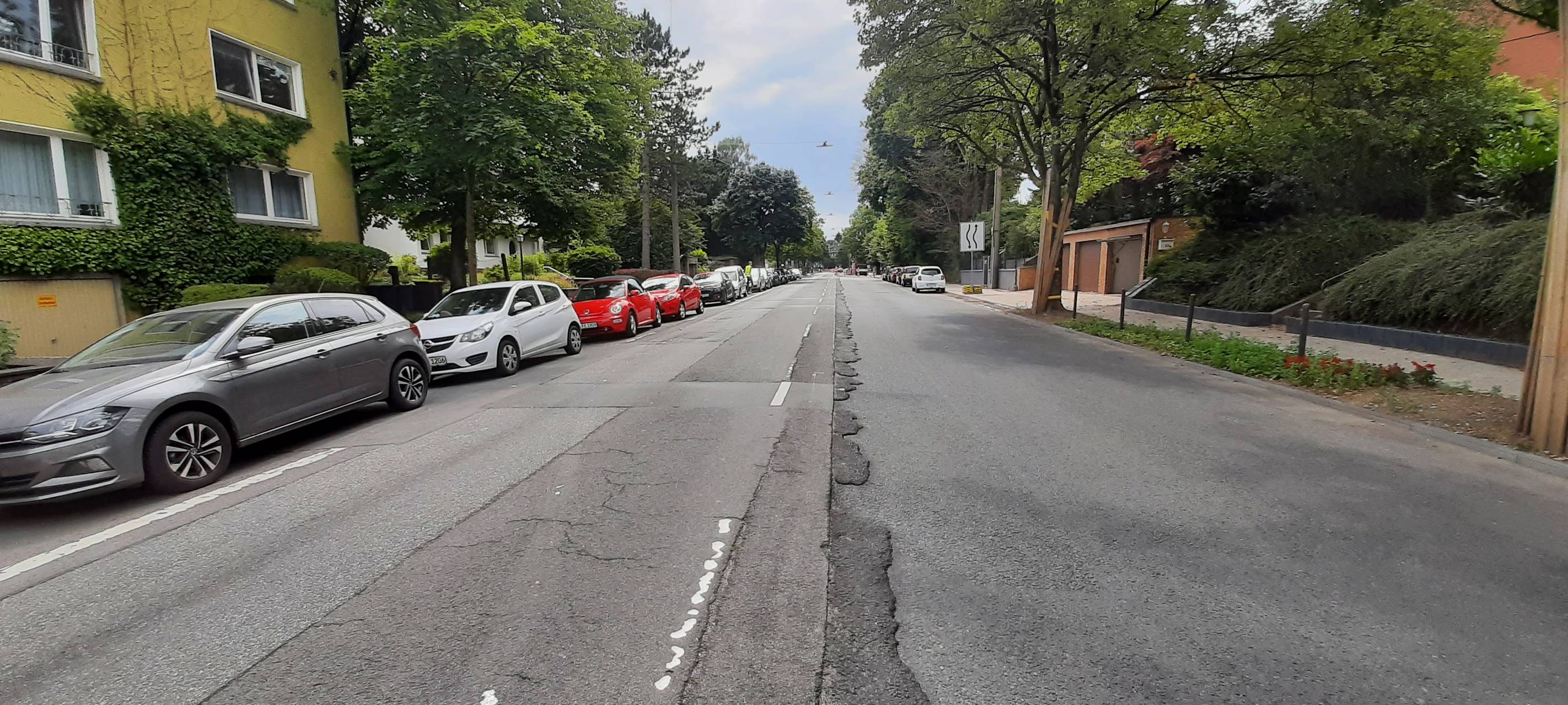 Jägerhofstraße ab heute mit Baustellenampel
