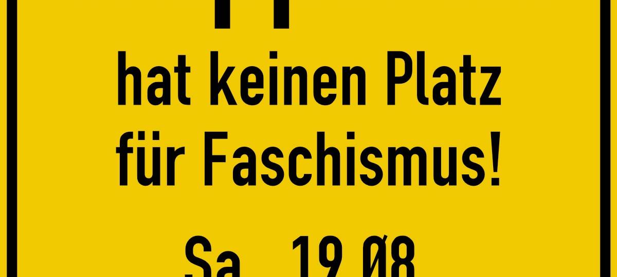 Nazi-Demo und Protest dagegen