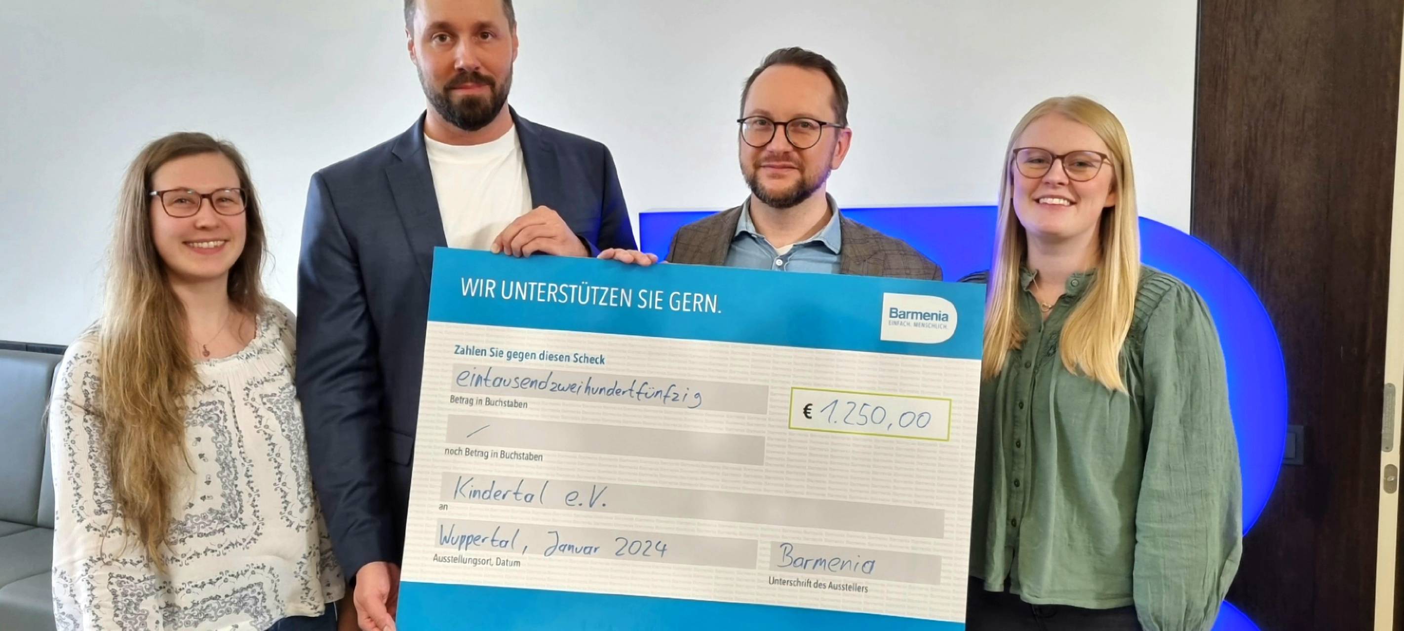 Barmenia spendet 1.250 Euro für Kindertal