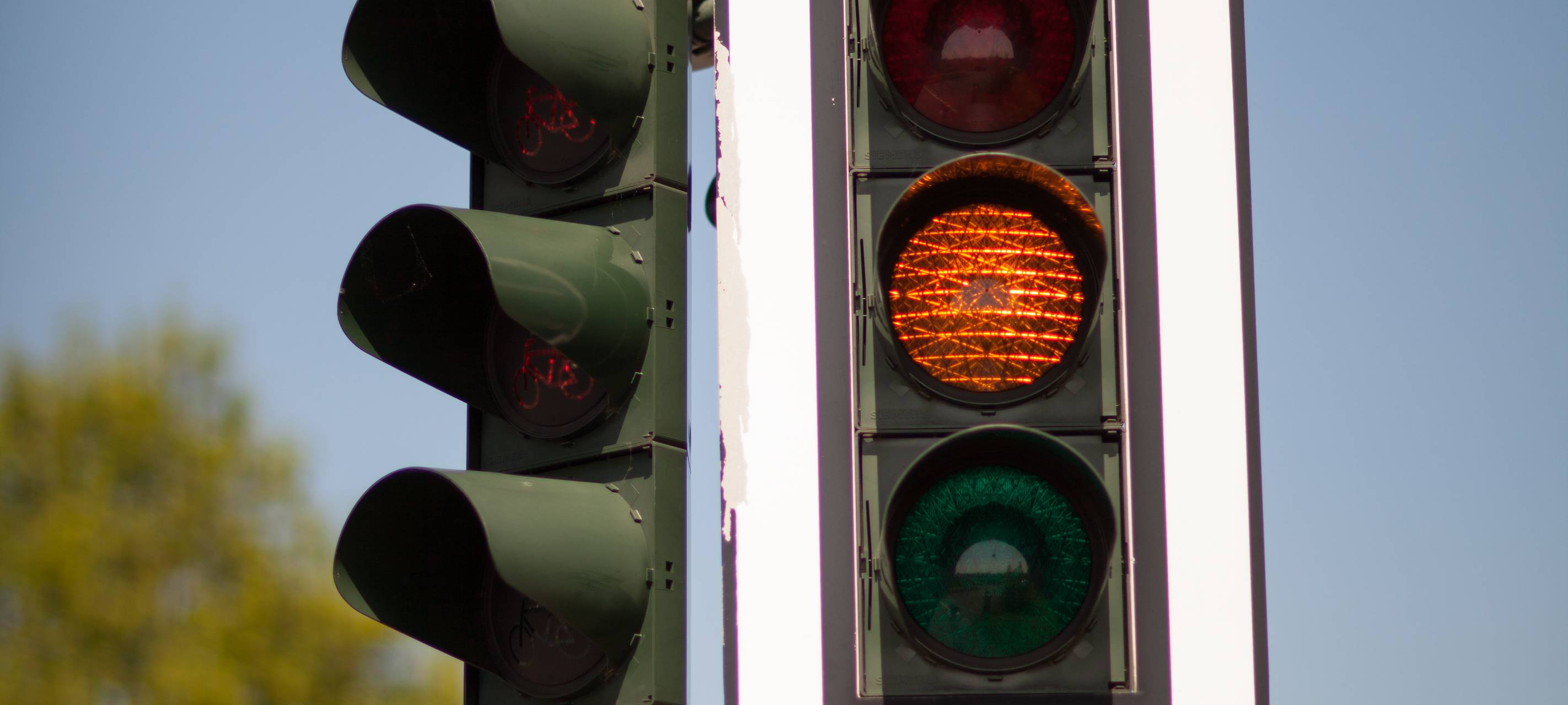 Defekte Ampel repariert