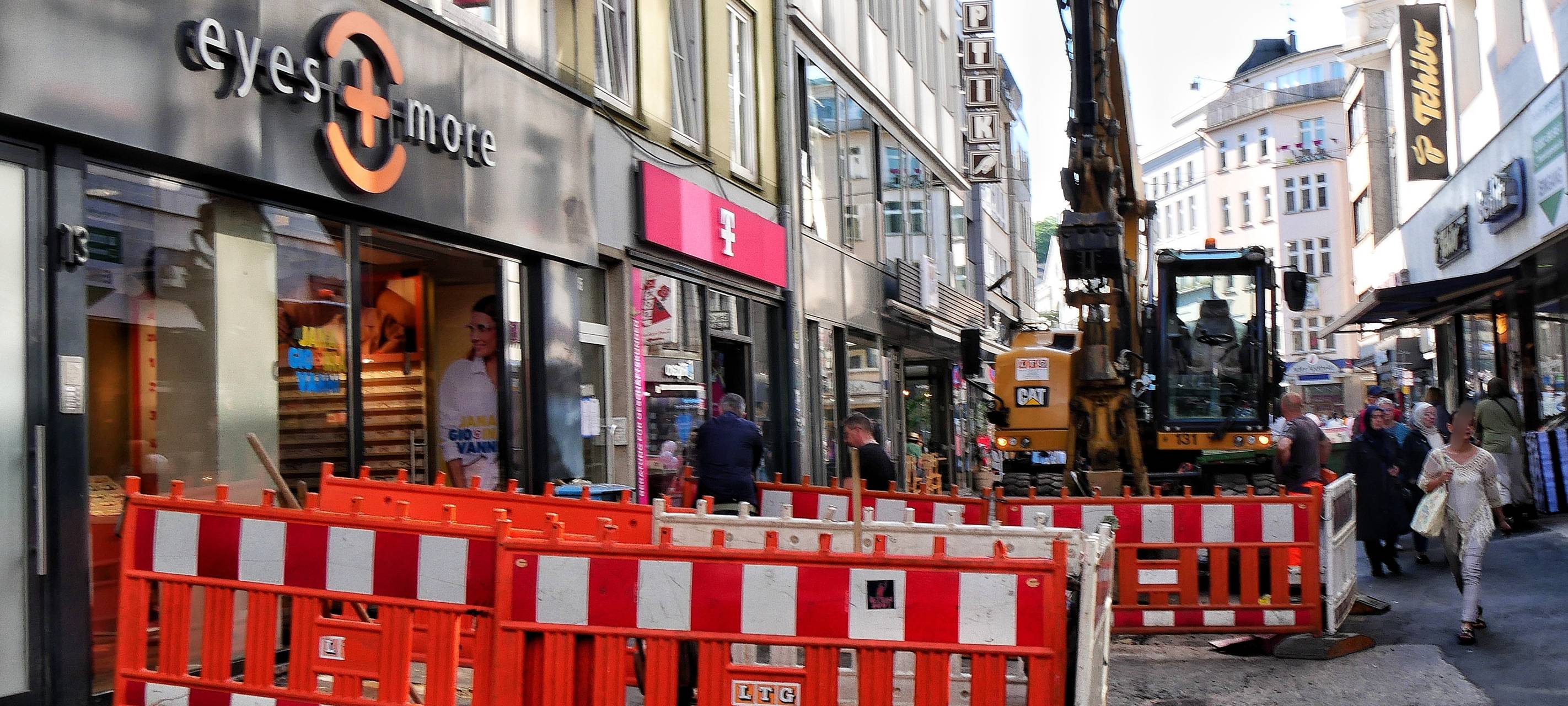 Baustellen-Info-Büro in Elberfeld zwei Wochen zu