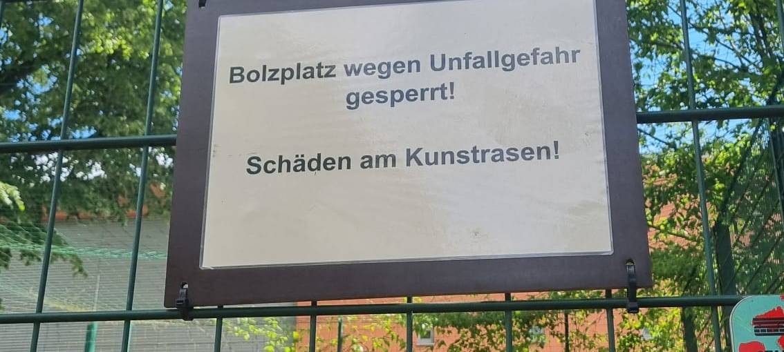 Bolzplätze vor Freigabe