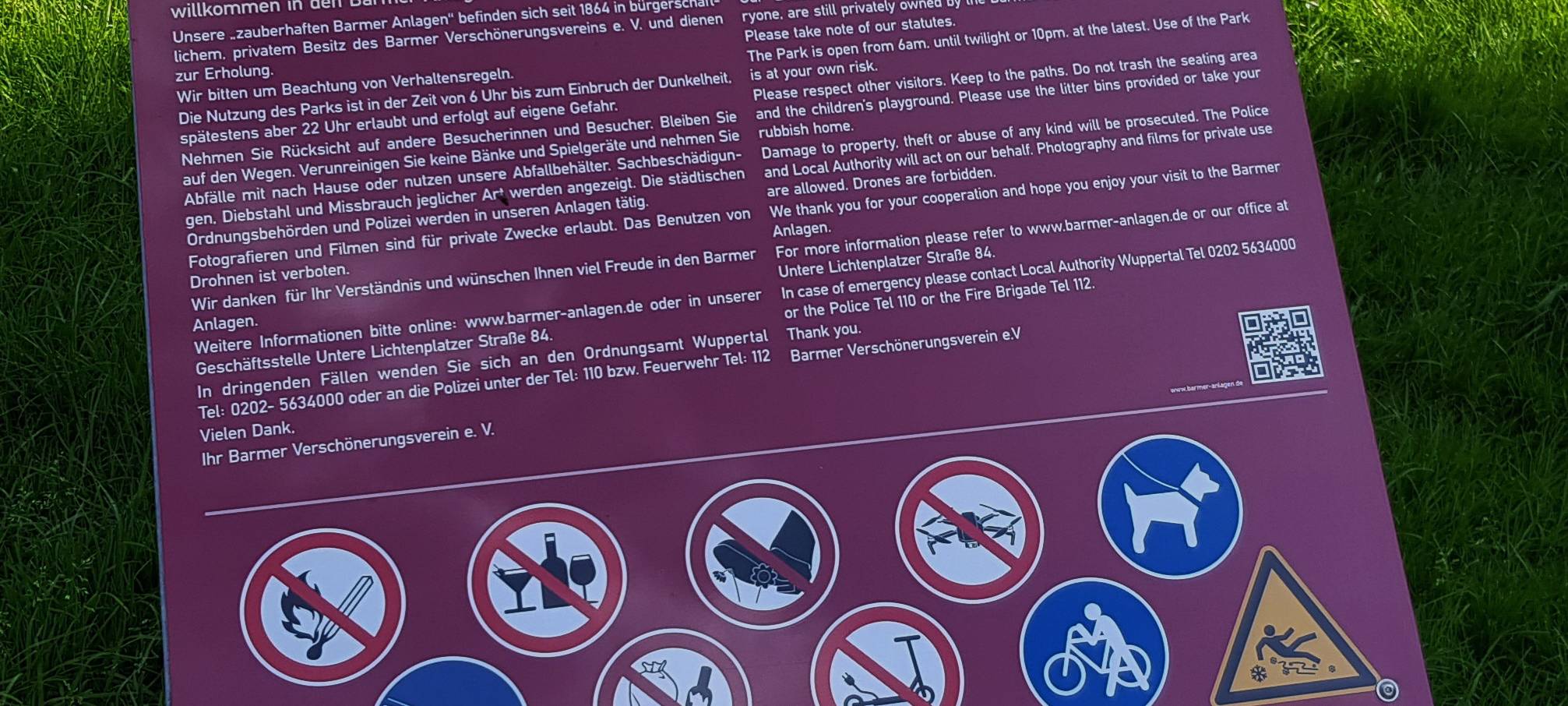 Gegen Vandalismus in den Barmer Anlagen
