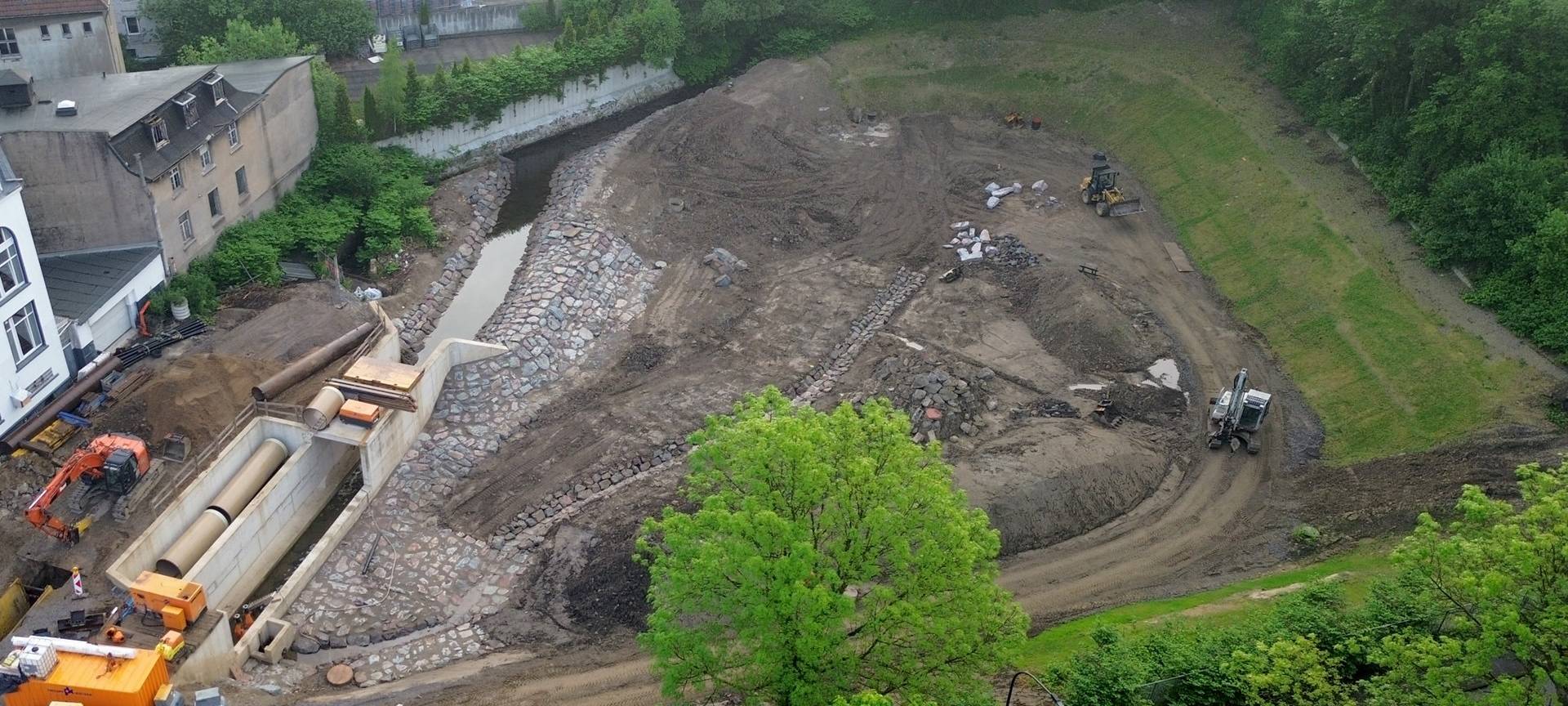 Hochwasserschutz: Neues Becken bald fertig