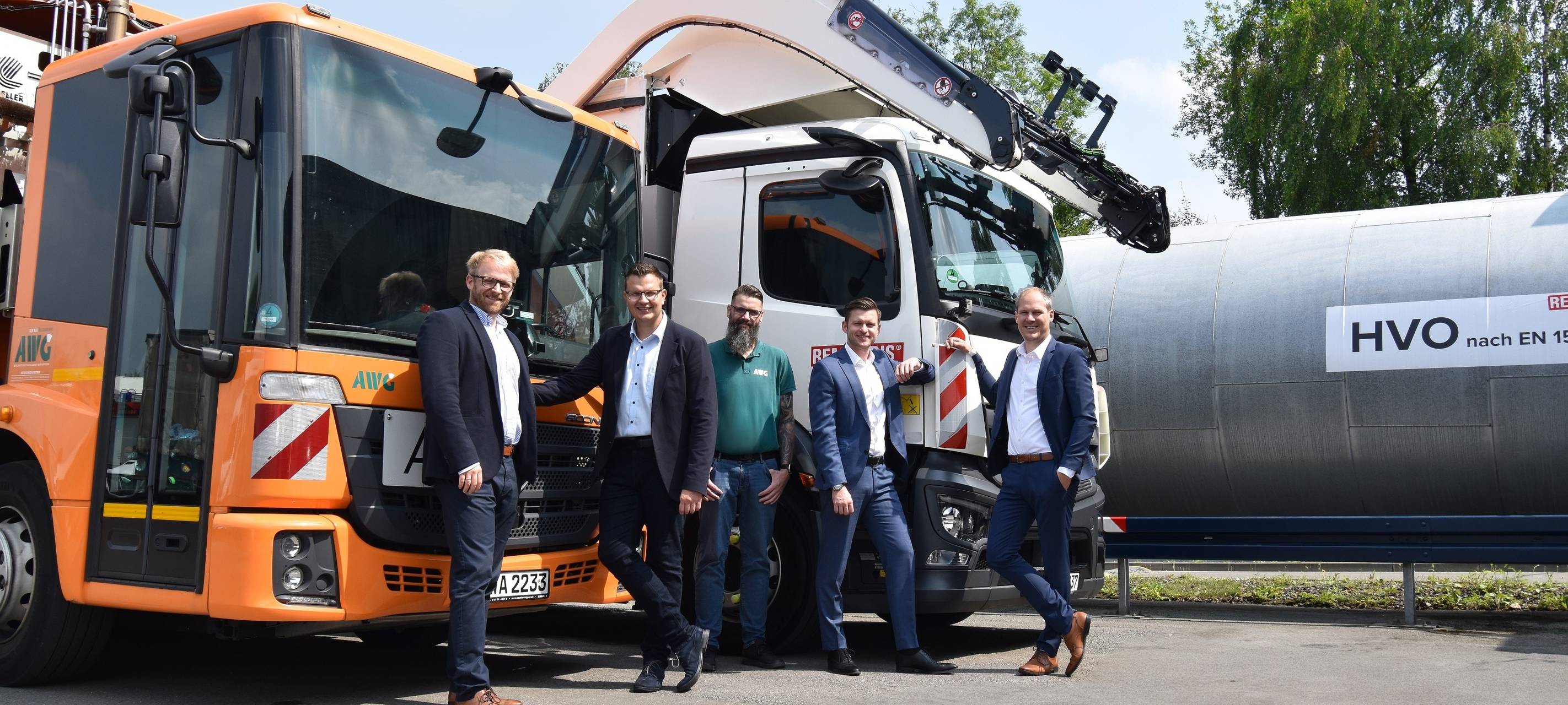 AWG tankt neuen Kraftstoff HVO 100