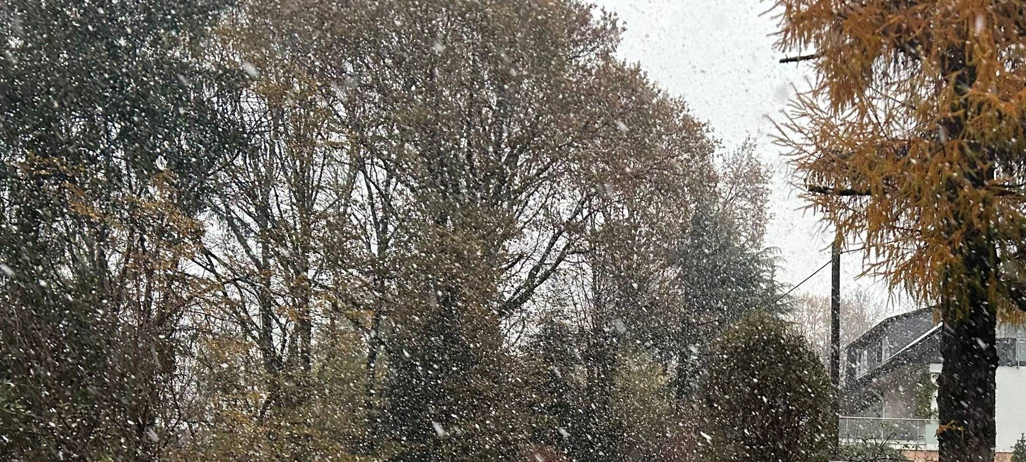 Leichter Schneefall, keine Probleme