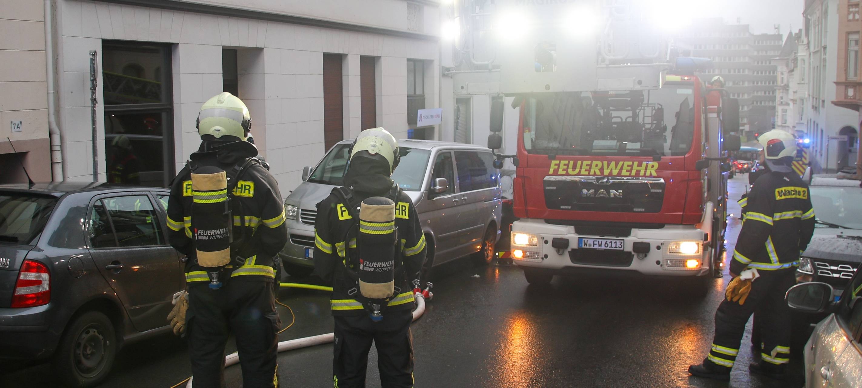 Feuer an Heiligabend an der Brombacher Straße