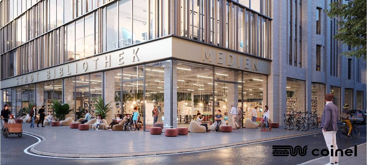 Modell der neuen Fassade des bisherigen Kaufhof