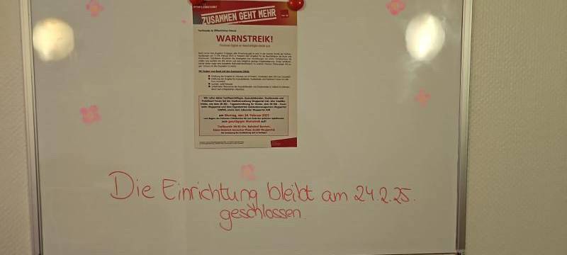 Städtische Kitas am Montag zu