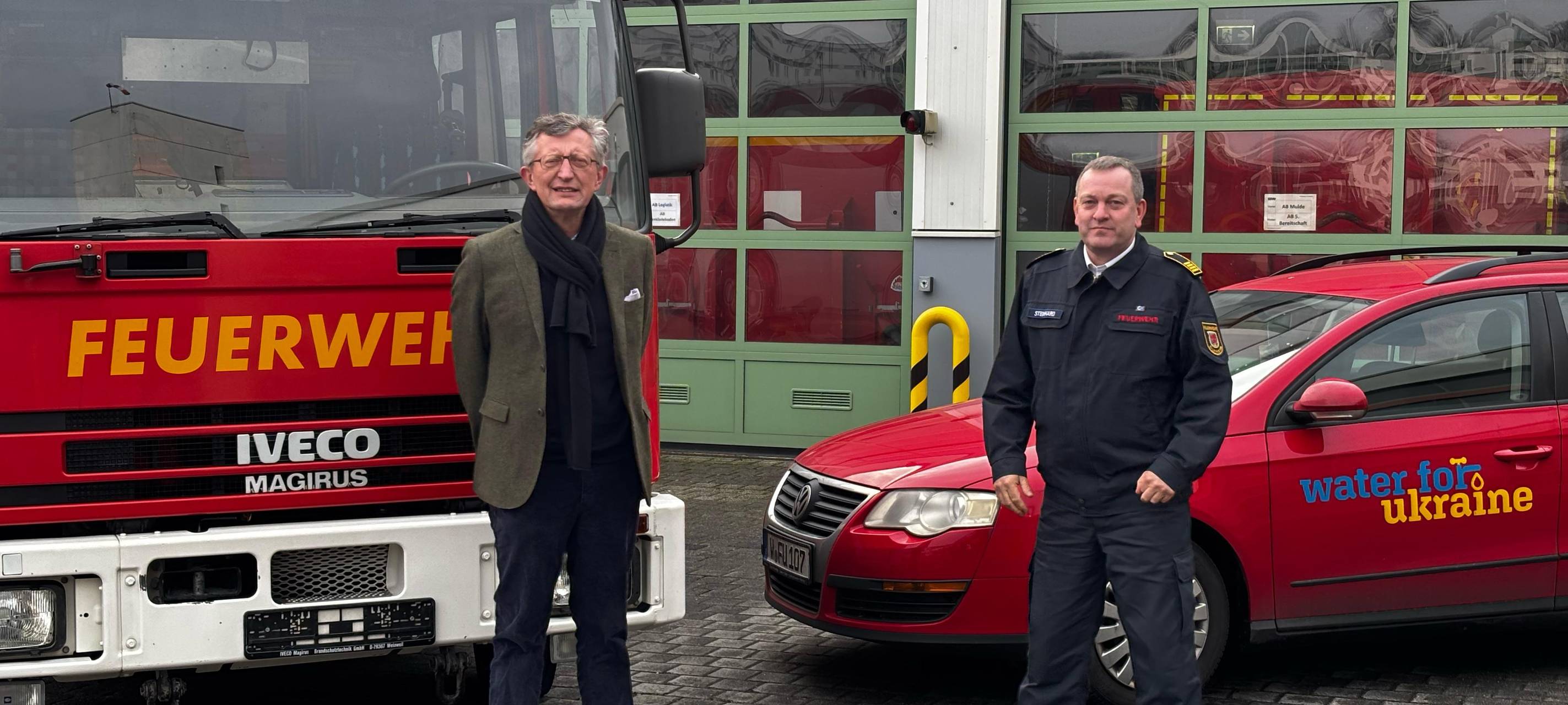 Feuerwehrauto ist in der Ukraine angekommen
