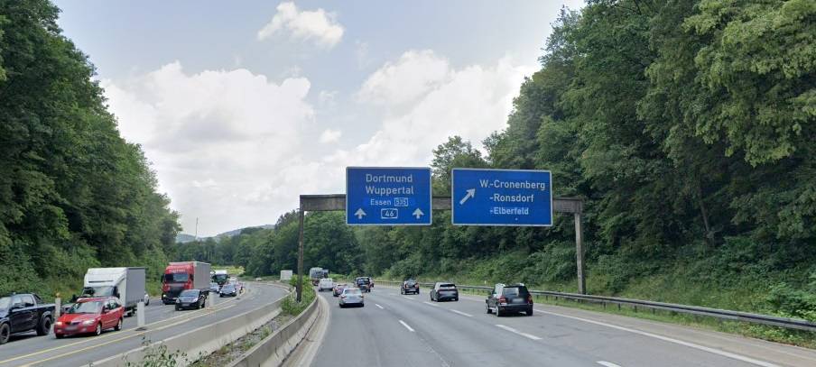 Abfahrt zum Burgholztunnel gesperrt