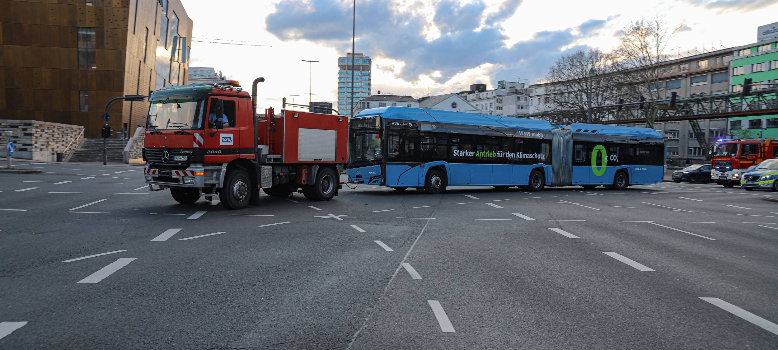Explosionsgefahr an einem Wasserstoffbus