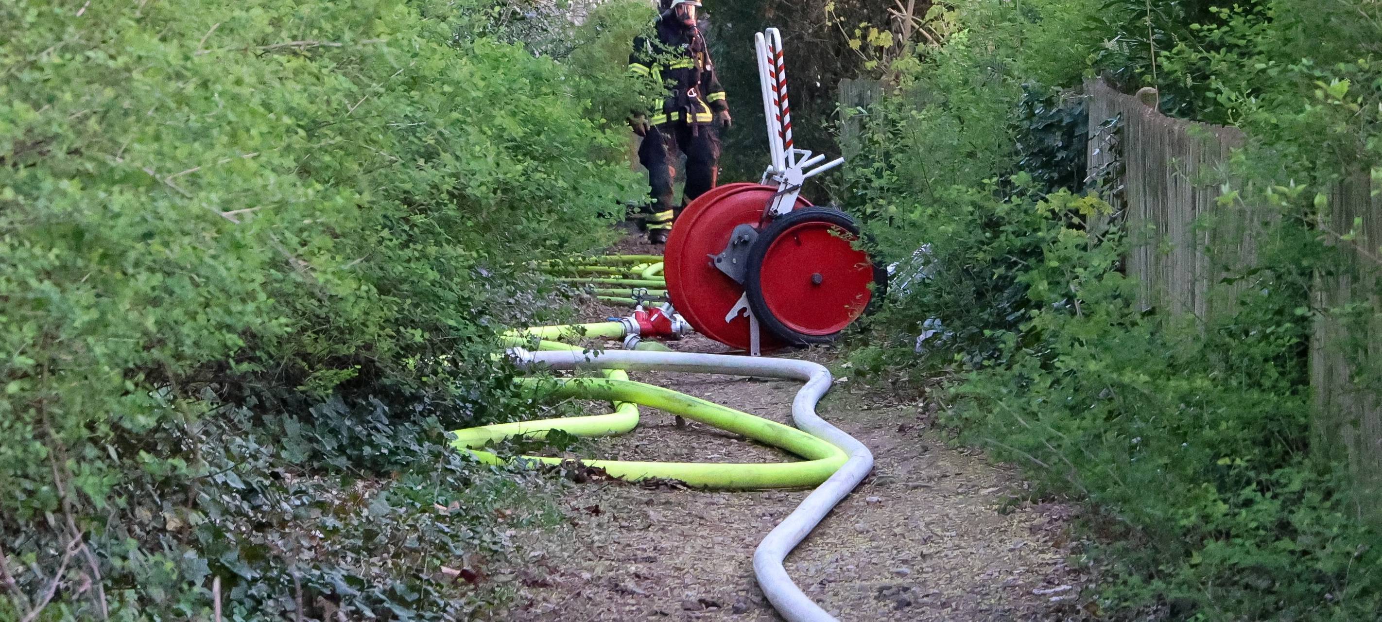 Brennendes Unterholz in Elberfeld