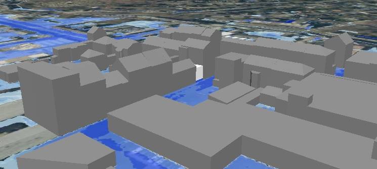 Hochwasser-Risikoermittlung für viele Häuser