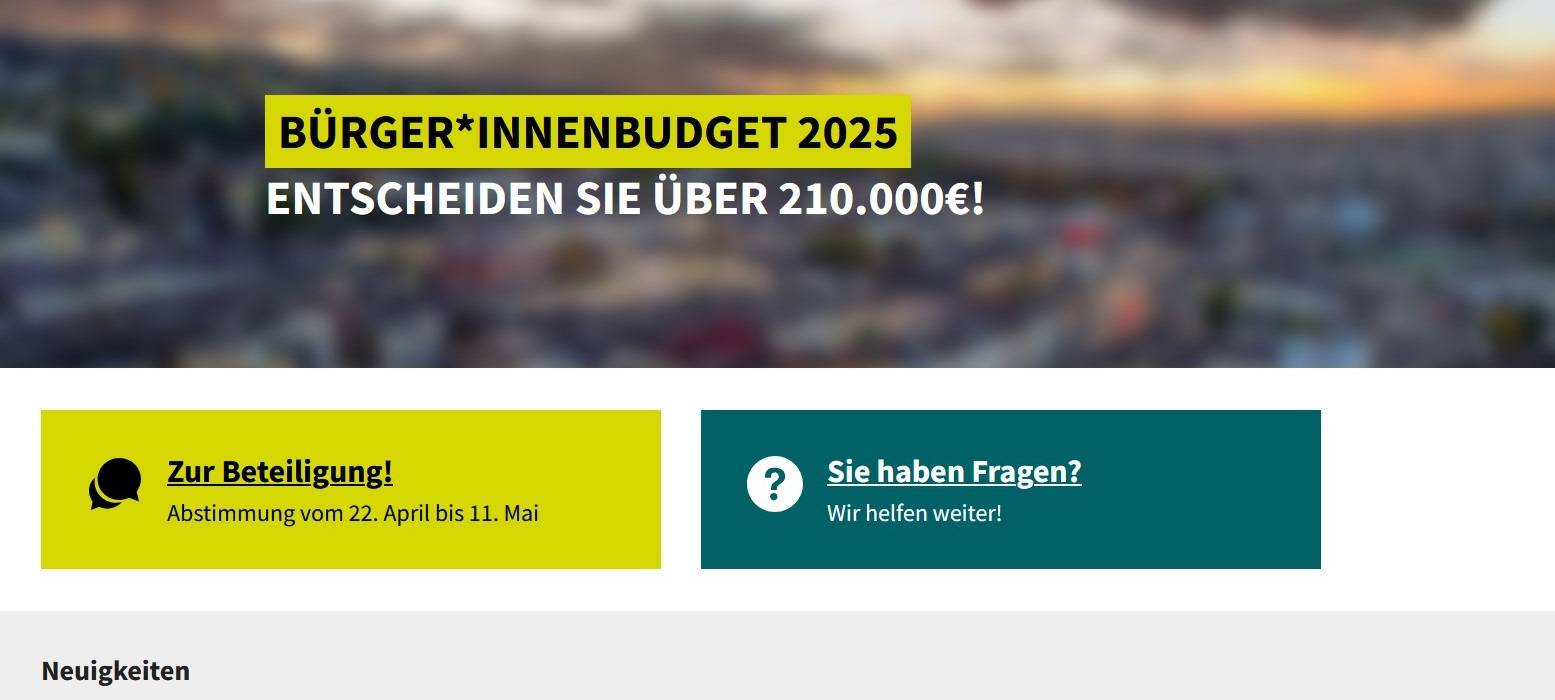 Wer sucht die besten 30 Vorschläge raus?
