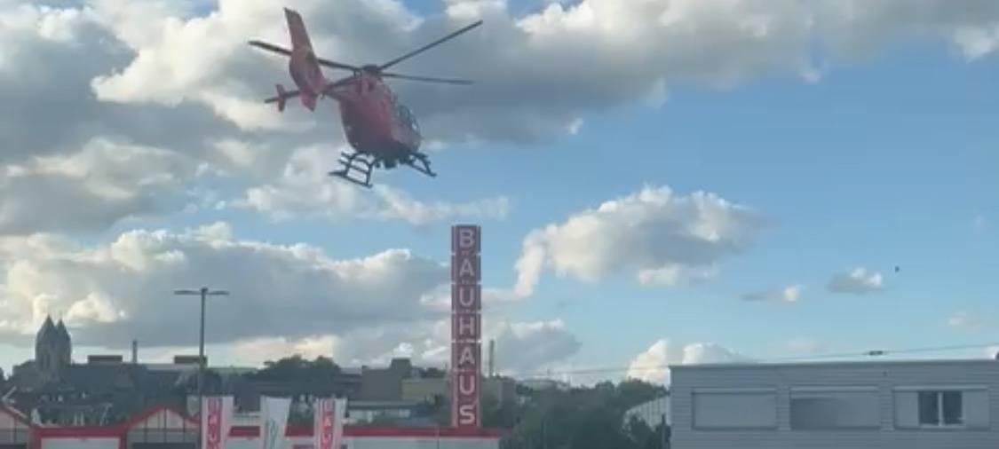Großkontrolle und Rettungshubschrauber