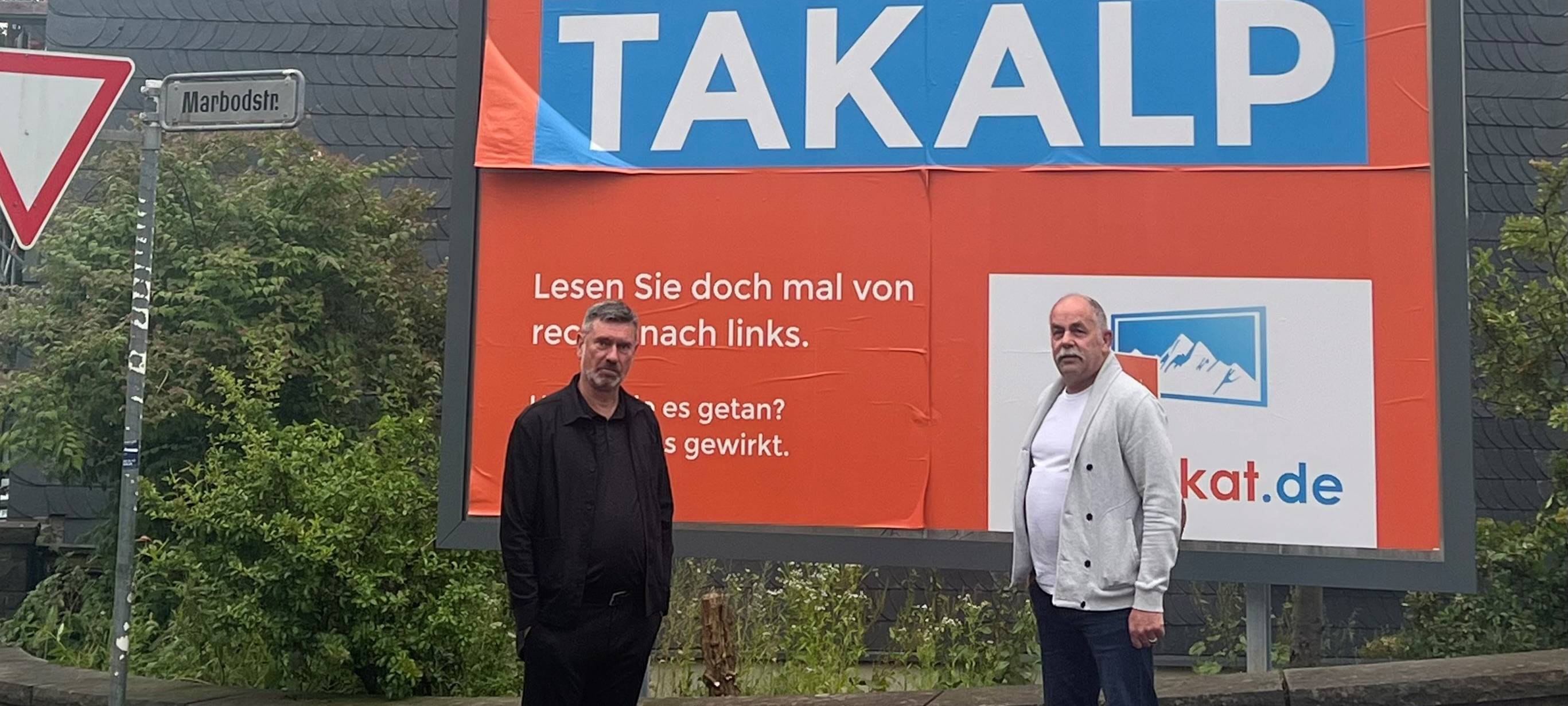 Protest gegen Plakatwand in Langerfeld