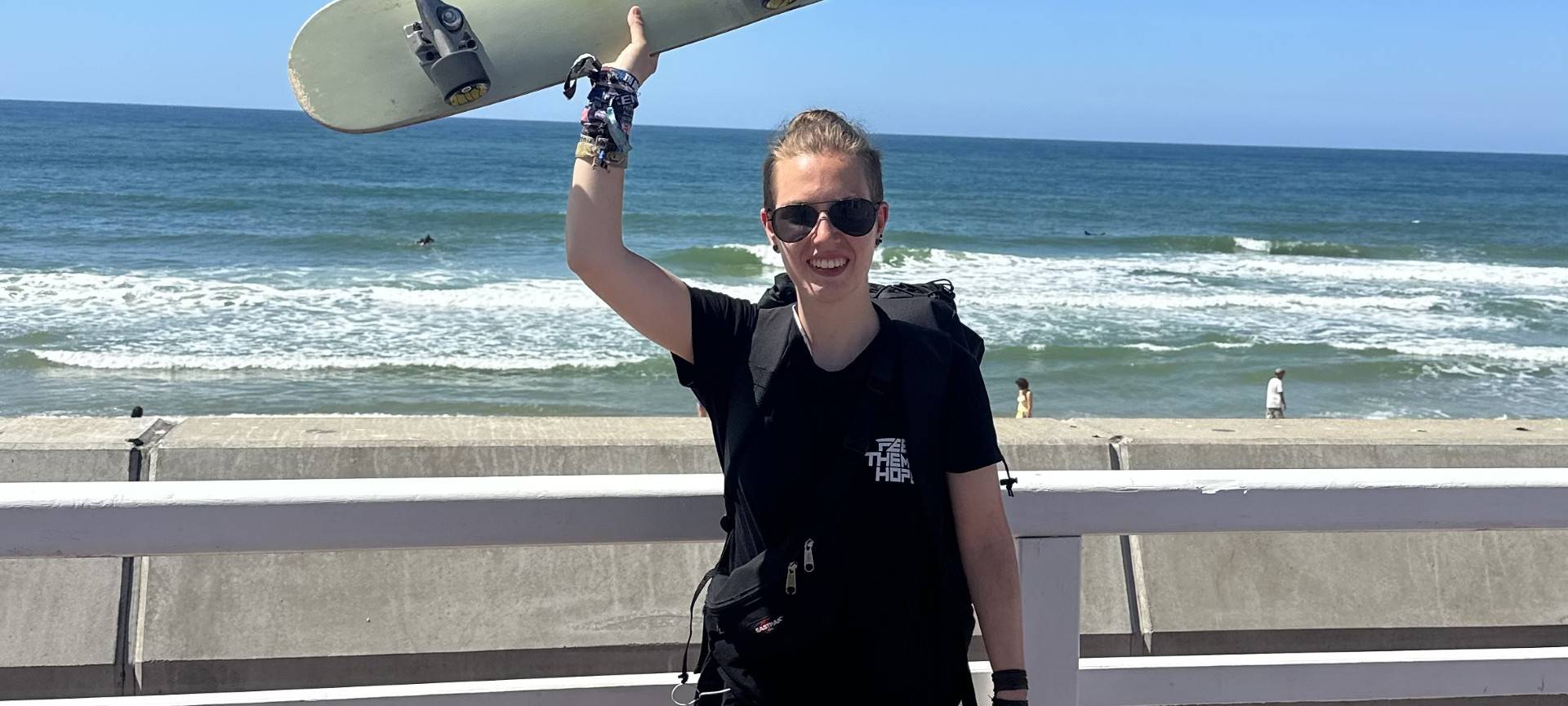 Auf dem Skateboard von hier bis Sylt: Mia Djuric