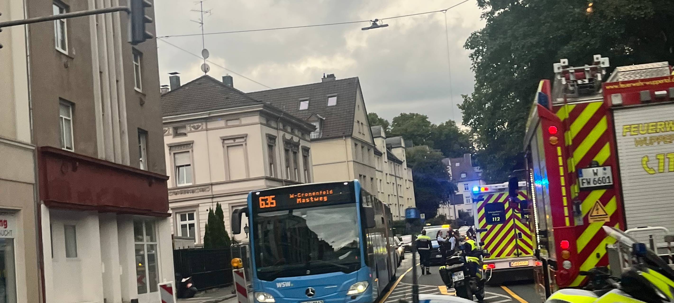Unfall sorgt für Sperrung an der Uellendahler Straße