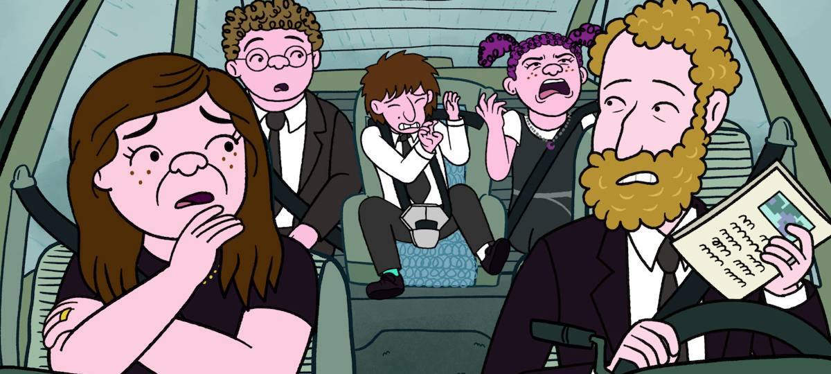 Die Schwoopers im Auto.