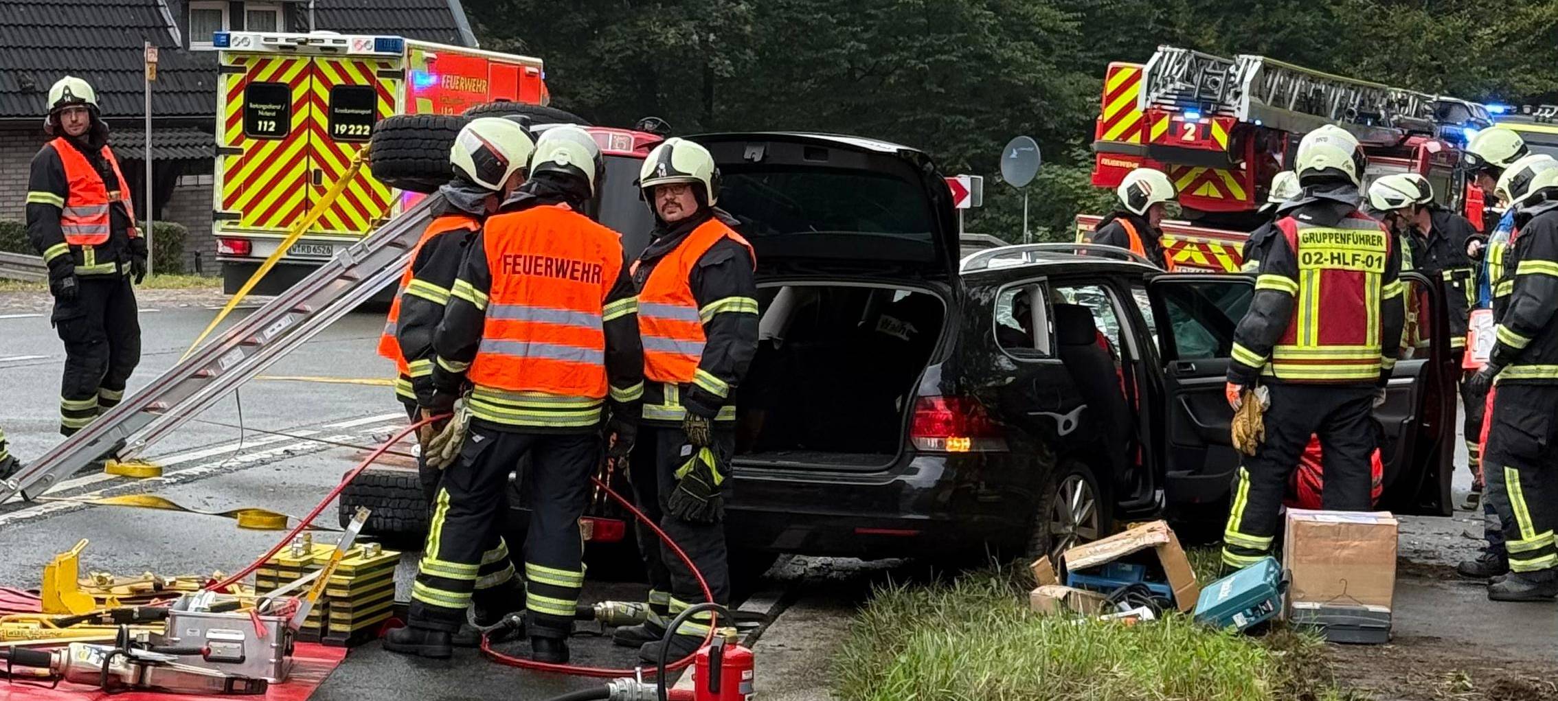 Unfall auf der Straße Werbsiepen