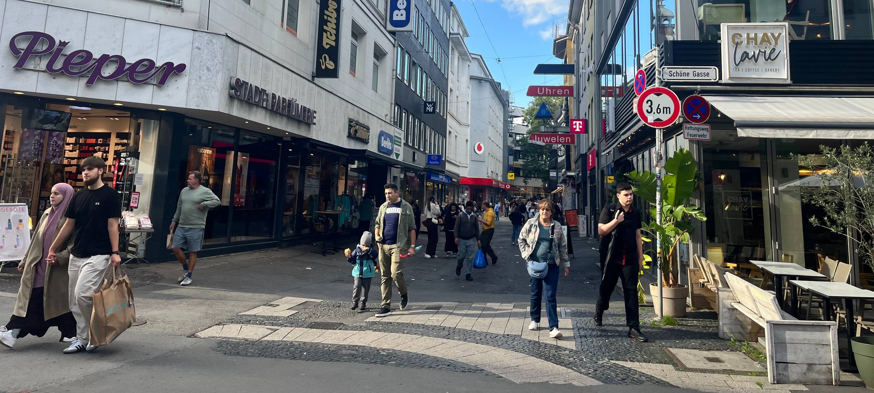 Menschen in den Innenstädten zählen